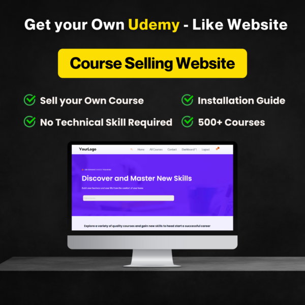 Udemy Like Website | Resell Rights